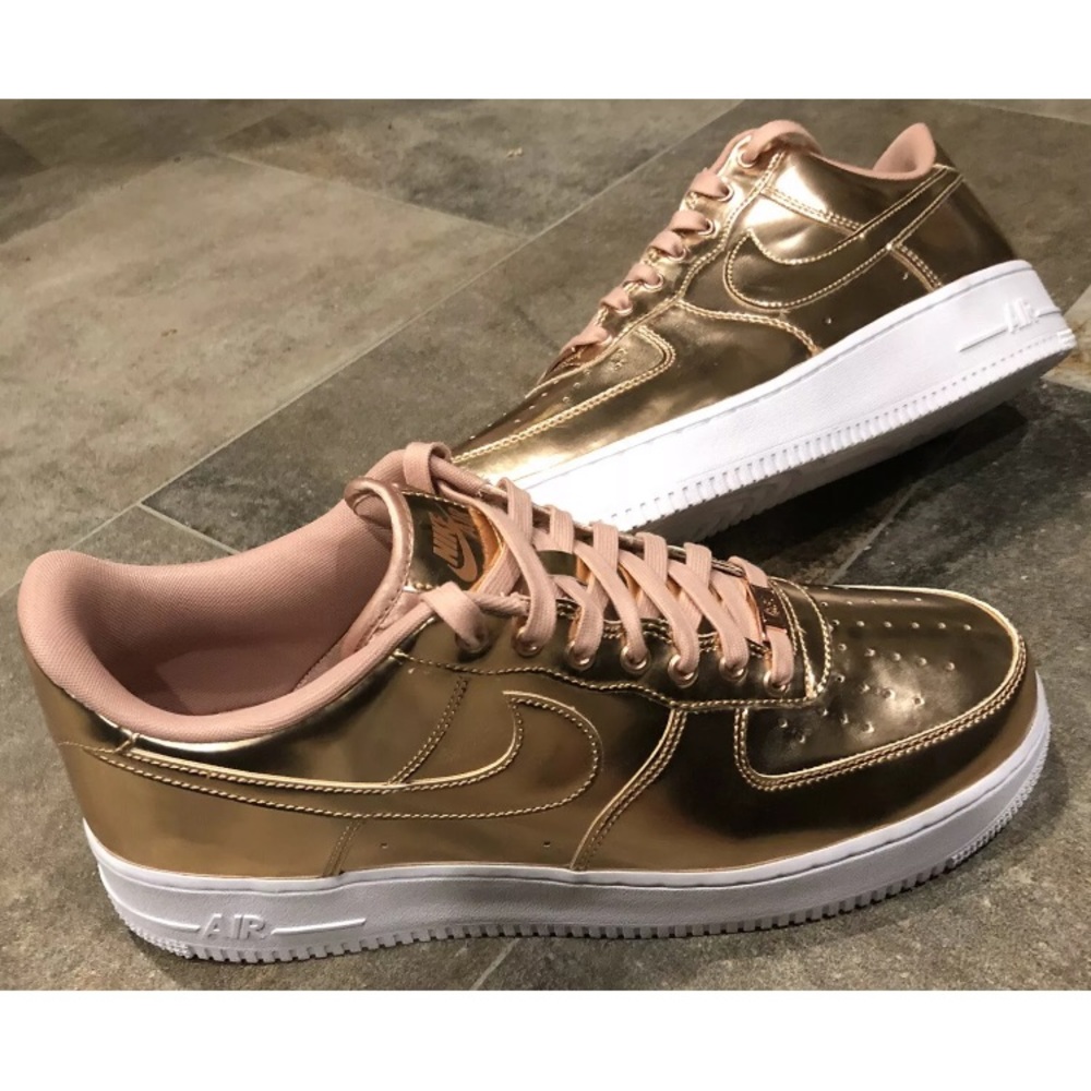 Nike W Air Force 1 SP Men’s Size 12.5 Mtlc Rose Gold / Bronze CQ6566 900
